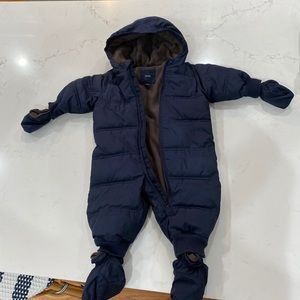 Baby snow suit with fleece lining.  EUC.